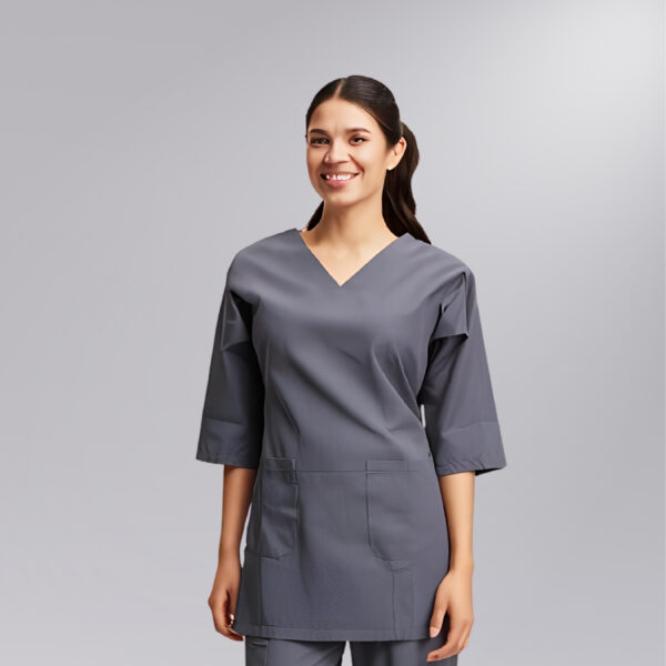 Classic V Neck Female Scrub Set - Image 2
